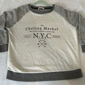 MNG DENIM & TEES / Chelsea Market Heather Gray Women's Crew Neck Sweater